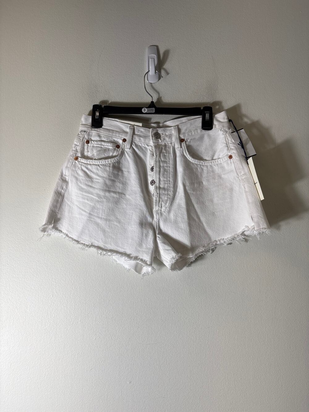 NWT Citizens of Humanity White "Marlow" Off Shorts Sz 28